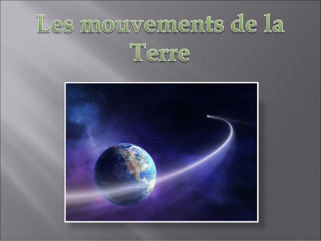Page De Garde De Mouvements Et Interactions De La Terre