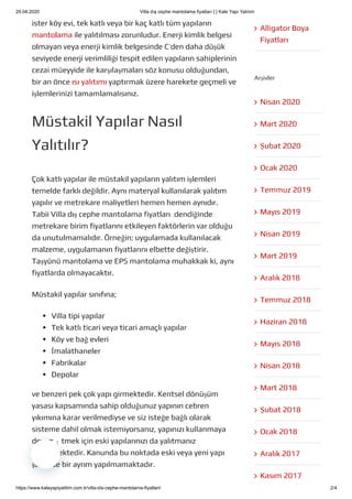 Villa dis-cephe-mantolama-fiyatlari