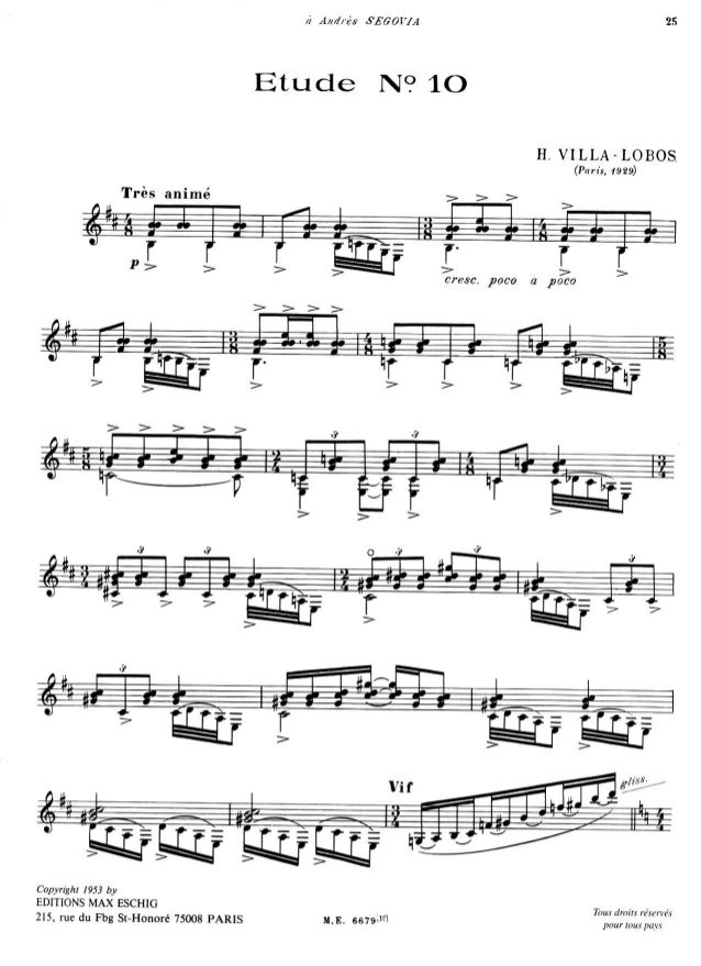 Villa Lobos Etude Villa Lobos Etude