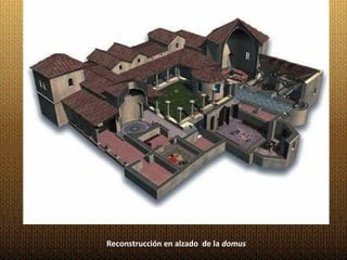 Reconstrucción en alzado de la domus
 