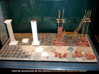 Fases de construcción de una columna /Construction phases of a column.
 