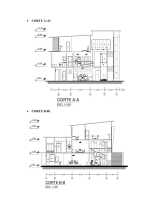  CORTE A-A1
 CORTE B-B1
 