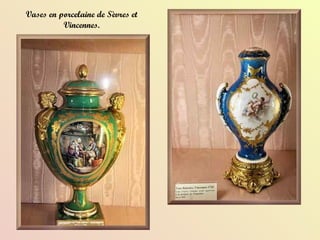 Vases en porcelaine de Sèvres et Vincennes. 