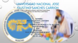UNIVERSIDAD NACIONAL JOSE
FAUSTINO SANCHES CARRION
FACULTAD AGRARIA E NDUSTRIAS ALIMENTARIAS
ESCUELA DE INDUSTRIAS ALIMENTARIAS
 