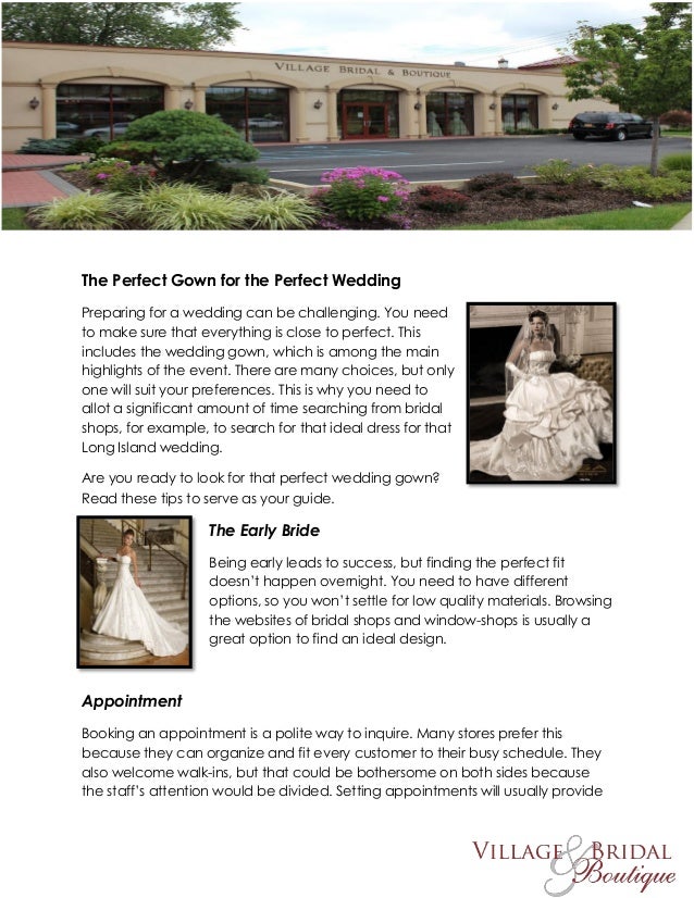 The Perfect Gown For The Perfect Wedding