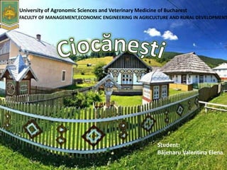 University of Agronomic Sciences and Veterinary Medicine of Bucharest
FACULTY OF MANAGEMENT,ECONOMIC ENGINEERING IN AGRICULTURE AND RURAL DEVELOPMENT
Student:
Băjenaru Valentina Elena
 
