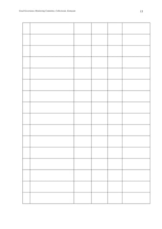 Good Governance Monitoring Committee, Collectorate, Kottayam   13
 