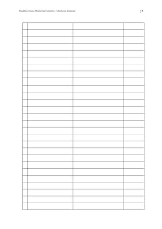 Good Governance Monitoring Committee, Collectorate, Kottayam   37
 