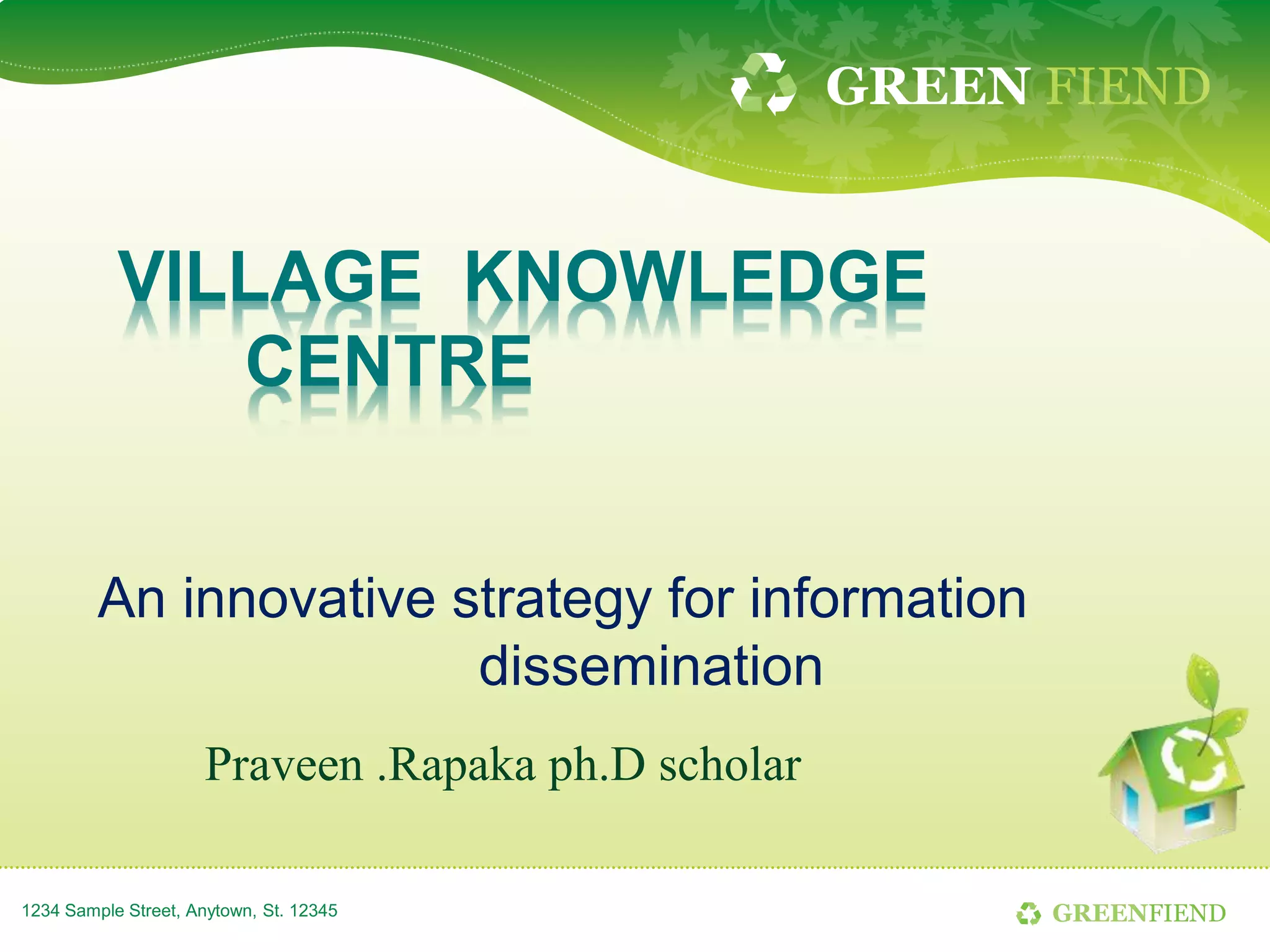 Village knowledge centre | PPTX