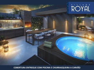COBERTURA ENTREGUE COM PISCINA E CHURRASQUEIRA A CARVÃO
 