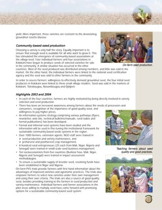 Village seed banks spark farmer participation