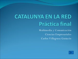 Multimedia y Comunicación Ciencias Empresariales Carlos Villagrasa Gratacós 