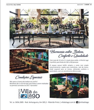 PUBLIEDITORIAL | VILLA IN FESTA 29A CIDADEAgosto de 2016
 