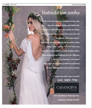 8 A CIDADE Agosto de 2016 PUBLIEDITORIAL | VILLA IN FESTA
 