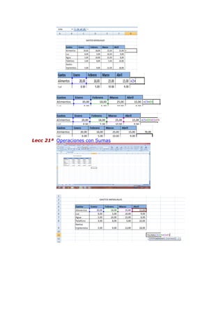 Lecc 21ª Operaciones con Sumas

 