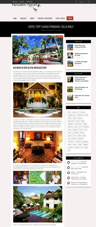 Hotel-Tipp Luang Prabang: Villa Maly by Faszination-Fernost
