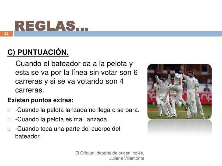 JUEGO CRÍQUET