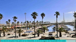 Una zona de ocio junto al mar, junto con sus restaurantes, es uno de los lugares más frecuentados de la ciudad.
 