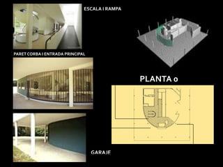 ESCALA I RAMPA




PARET CORBA I ENTRADA PRINCIPAL




                                               PLANTA 0




                                  GARAJE
 
