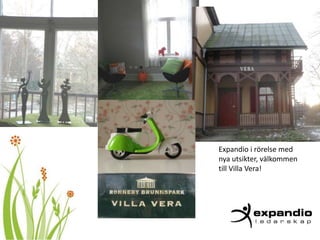 Expandio i rörelse med
nya utsikter, välkommen
till Villa Vera!
 