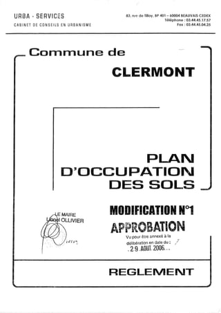 Ville de Clermont de l'Oise - POS - Zone UA