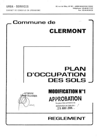 Ville de Clermont de l'Oise - POS - Zone UE