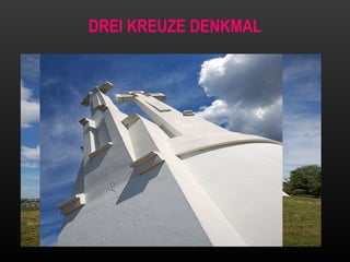 DREI KREUZE DENKMAL Erbaut von Antanas Vivulskis des Projektes . Denkmal besteht aus drei miteinander verbundenen weißem Beton Kreuze. 
