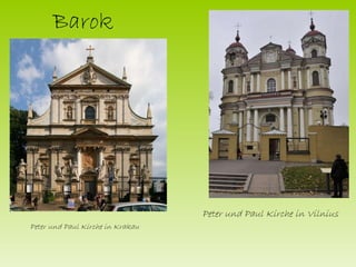 Barok Peter und Paul Kirche in Krakau Peter und Paul Kirche in  Vilnius 