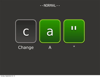 c
Change A "
"a
--NORMAL--
Sunday, September 22, 13
 