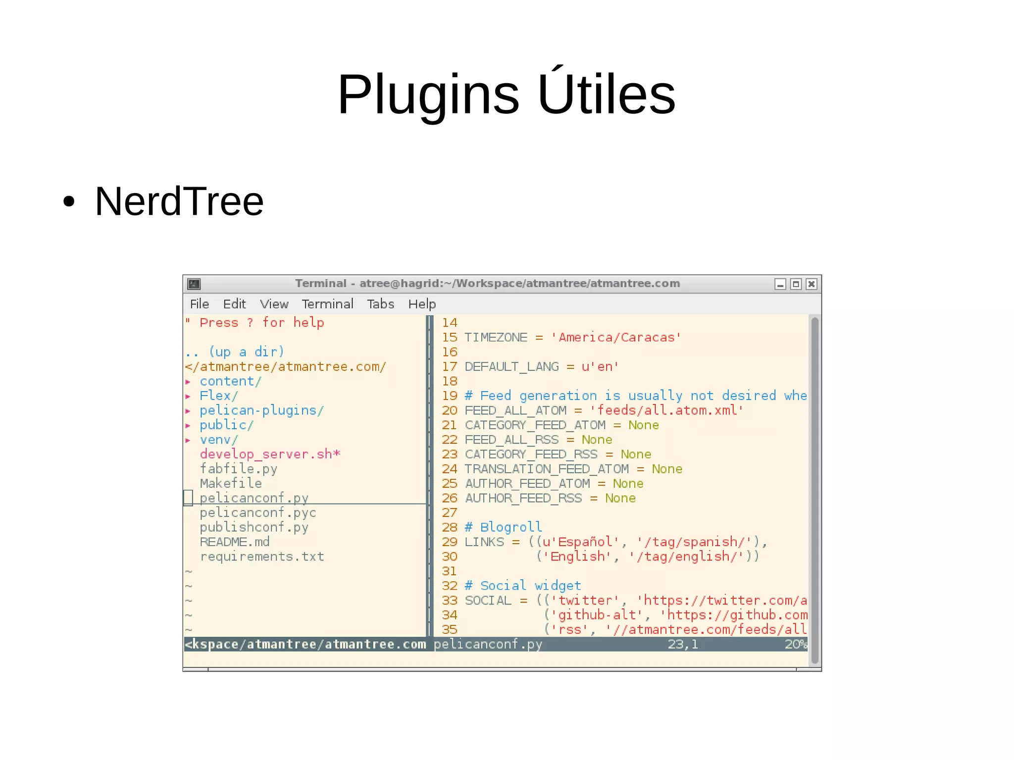 Plugins Útiles ● NerdTree 