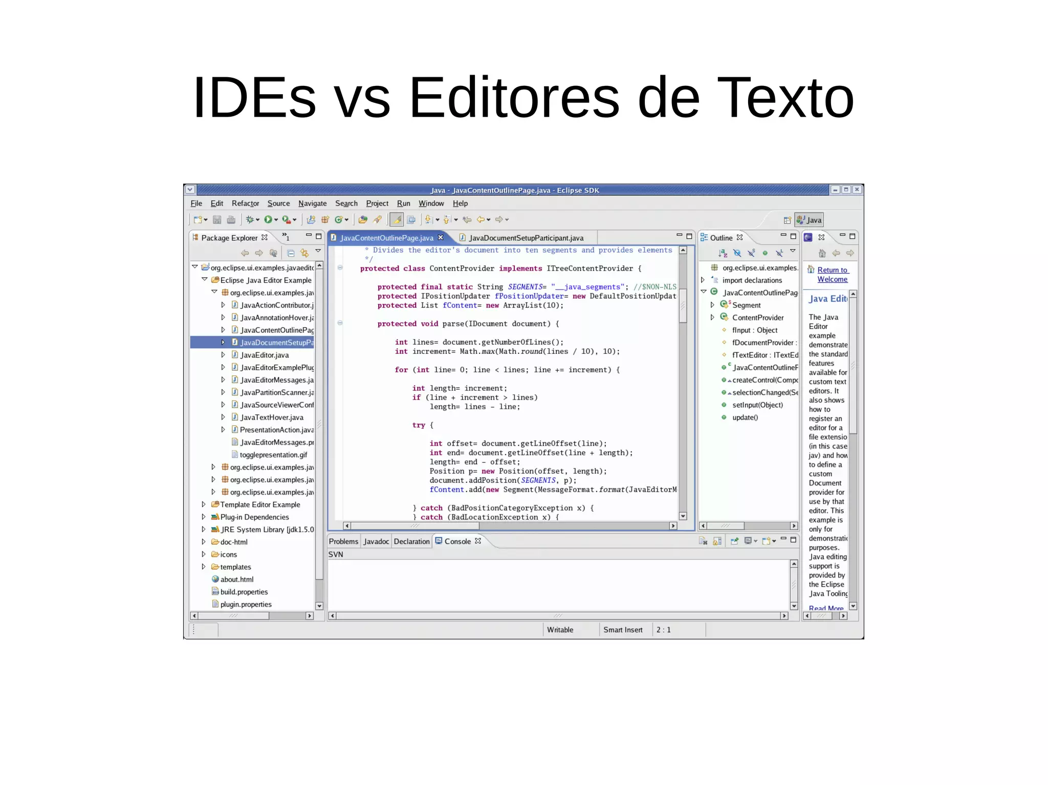 IDEs vs Editores de Texto 