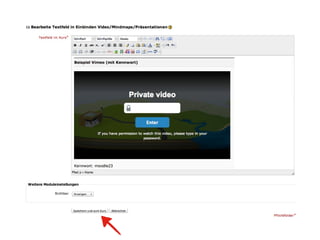 Vimeo auf Moodle einbinden