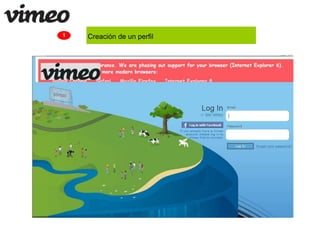 1 Creación de un perfil 
 