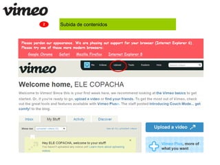 2 Subida de contenidos 
 