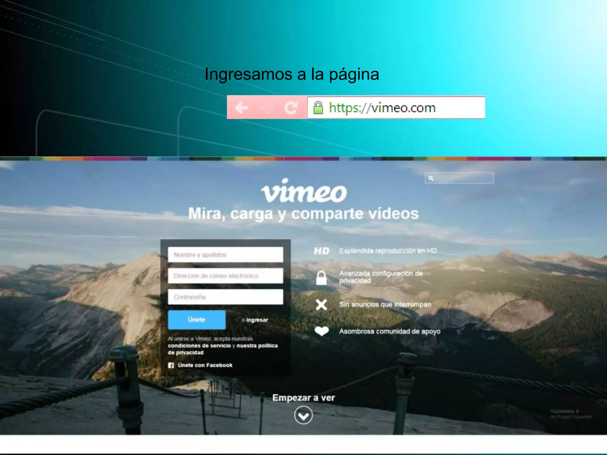 Ingresamos a la página
 