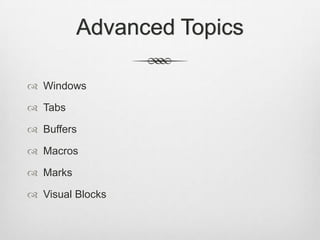 Introduction to Vim | PPTX