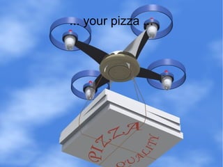 Future of Drones
Mohammad Tawfik
#WikiCourses
http://WikiCourses.WikiSpaces.com
... your pizza ...
 