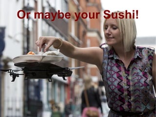 Future of Drones
Mohammad Tawfik
#WikiCourses
http://WikiCourses.WikiSpaces.com
Or maybe your Sushi!
 
