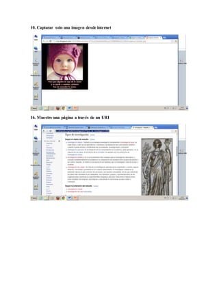 10. Capturar solo una imagen desde internet
16. Muestre una página a través de un URI