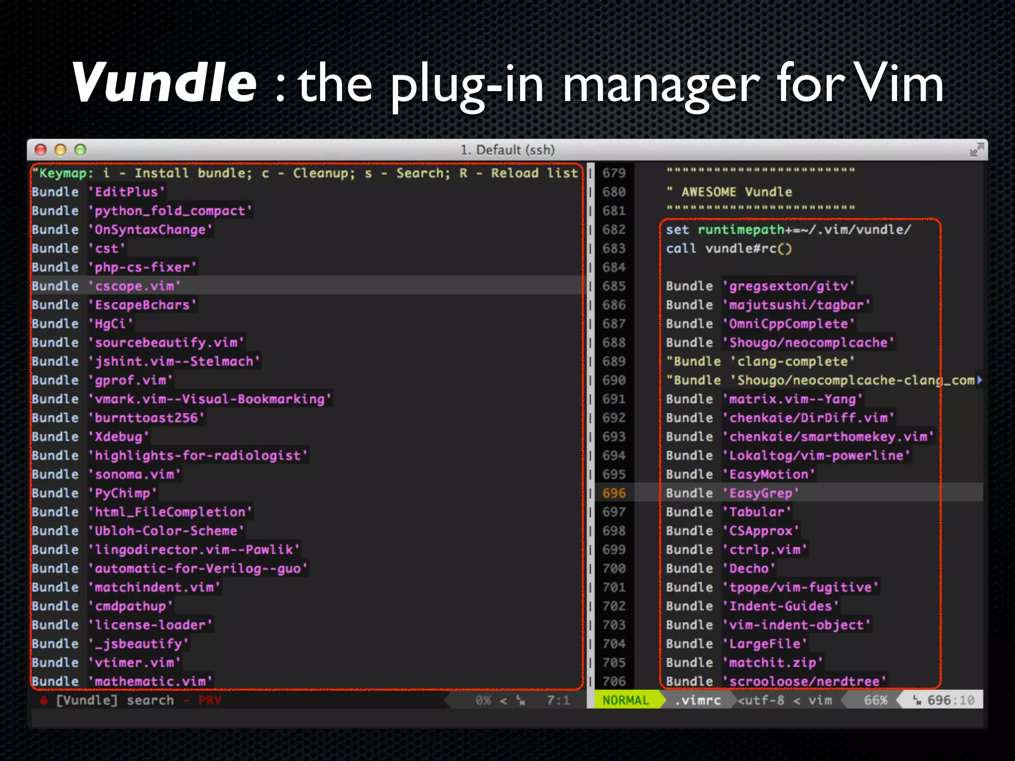 ignorecase & smartcase
 