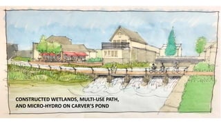 CONSTRUCTED WETLANDS, MULTI-USE PATH,
AND MICRO-HYDRO ON CARVER’S POND
 