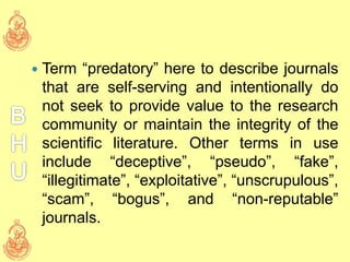Predatory Approach Predatory Journals.ppt