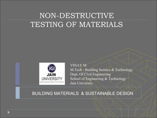 Non Destructive Testing Of Materials | PPT