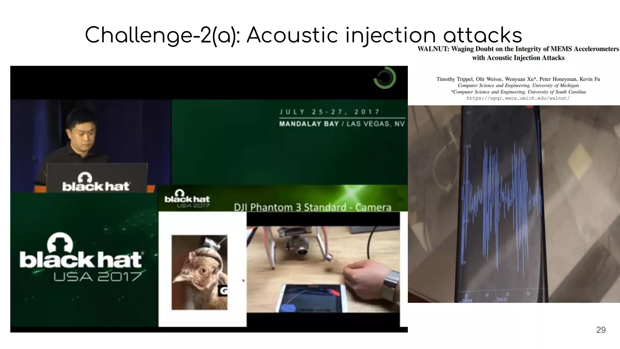 29
Challenge-2(a): Acoustic injection attacks
 