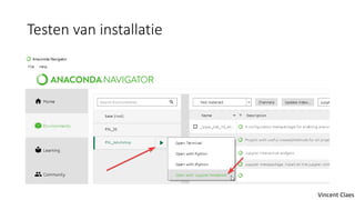 Installation Anaconda Navigator for Python Workshop | PPTX