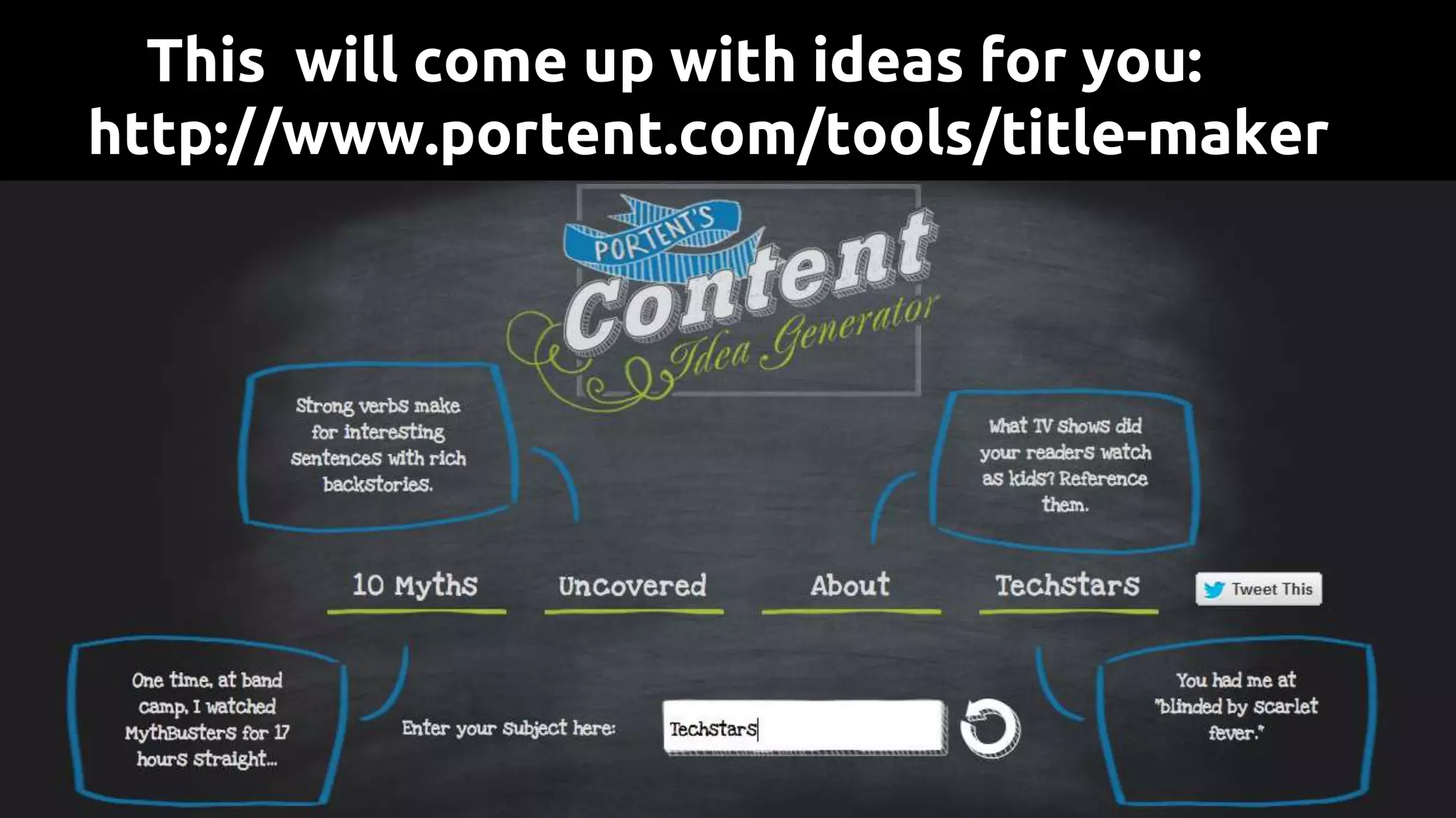 This will come up with ideas for you:
http://www.portent.com/tools/title-maker
 