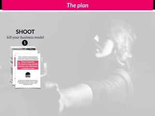 The plan
SHOOT
kill your business model
1
 