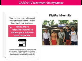Digitise lab results
CASE: HIV treatment in Myanmar
 