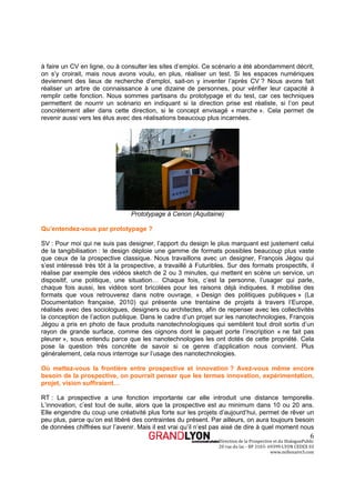 Direction de la Prospective et du DialoguePublic 
20 rue du lac ‐ BP 3103‐ 69399‐LYON CEDEX 03 
www.millenaire3.com 
6
à f...