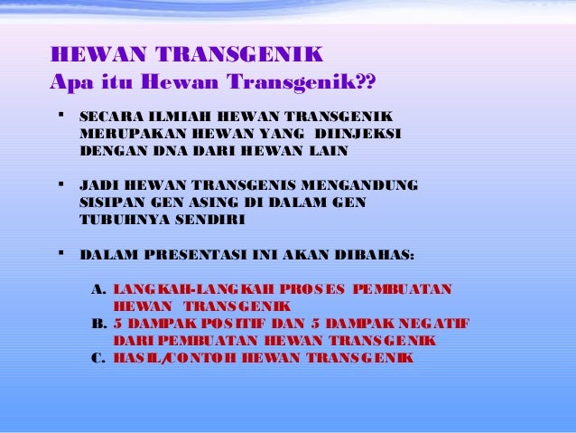 Hewan Transgenik